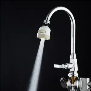 Mini Sport Kitchen Saving Water Shower Faucet 360 Degree Rotating Head Adjustable Faucet White Modern Contemporary ABS Kitchen