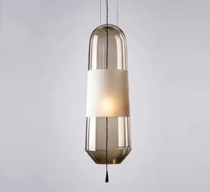 Zèle éclairage Art ambre gris fumé verre salle à manger petite tête unique verre suspension - Product Image 2