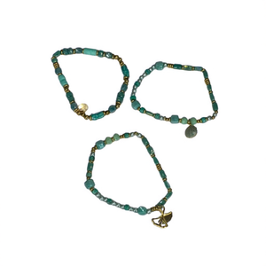 Fashion Beaded <b>Bracelets</b> 316L Stainless Steel PVD Gold Plating Sustainable Resistant Jewelry <b>Set</b> - Product Image 2