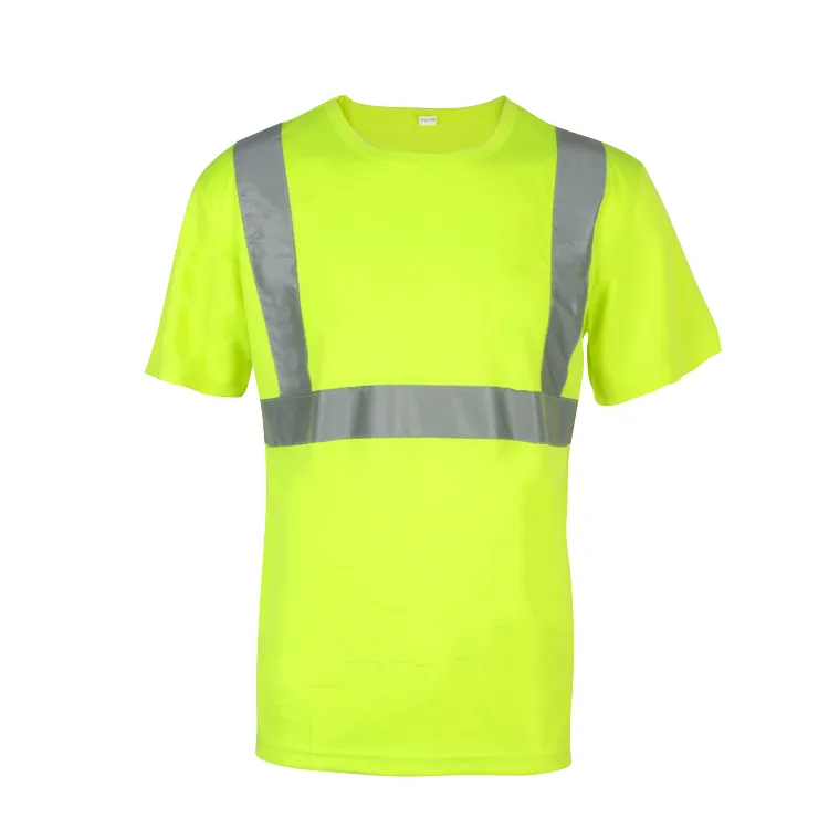 Высокой видимости охранника дорожного движения строительство футболки светоотражающий защитный зеленый