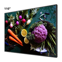 VISIGN Pantalla táctil de señalización digital Lcd interactiva de 110 pulgadas, tamaño grande, 75, 85, 98, 4K, sistema operativo Android, monitor de publicidad