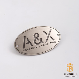 Targhette e Distintivi in Metallo Personalizzati, Stile Antico e Moderno, in Lega <span class=keywords><strong>di</strong></span> Zinco, Finitura Spazzolata Oro e Argento - Product Image 5