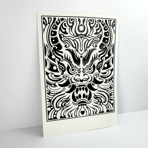 Nghệ thuật tùy chỉnh in bóng tại chỗ UV in nghệ thuật kết cấu acid-miễn phí giấy Nhật Bản Oni hình xăm phong cách tác phẩm nghệ thuật trang trí tường Áp phích - Product Image 6