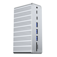 Nouvelle conception Hub USB Por 13-en-1 Station d'accueil USB-C de bureau Hub d'extension Type-C Port Ethernet Gigabit Hub USB 13 en 1