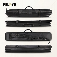 Étui rigide pour queue de billard Pelove Low Moq Specialists 4X5 haute capacité, 1/2 split, 9 trous, en cuir PU, imperméable et portable