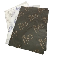 Nouveau style papier noir luxe marque feuille d'or imprimé vêtements personnalisé papier d'emballage en tissu biodégradable
