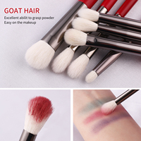 BEILI – ensemble de pinceaux de maquillage professionnel, 24 pièces, vente en gros, rouge naturel, marque privée, haute qualité