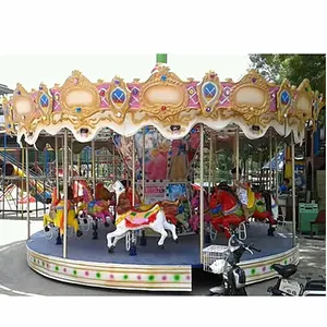 2020 High Quality Amusement Park Rides Merry Go Round Kids Child Horse Carousel 16 Seats Suppliers