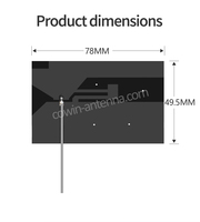 Antenne intégrée verticale Cowin 5dBi 4G LTE LoRa WiFi pour UFL/U.FL, antenne FPC adhésive, 824-2700MHz, 10W