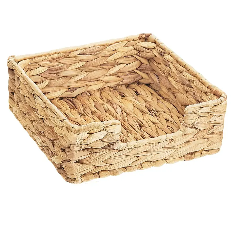 Natural Water Hyacinth Storage Baskets with Handle High Quality Handwoven and Decorative for Organizing at Home