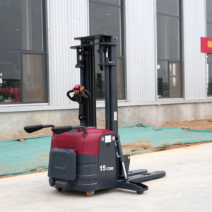 Gerbeur électrique à marche latérale Solreign <span class=keywords><strong>CDD</strong></span> 1t 1000kg 3m, transpalette de manutention pour entrepôt, batterie lithium 24V, hydraulique latérale - Product Image 1