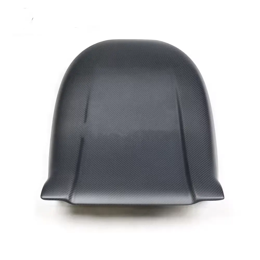Capa de assento de carro em fibra de carbono para Tesla Model X Model S 2022+ Preto brilhante de alta qualidade