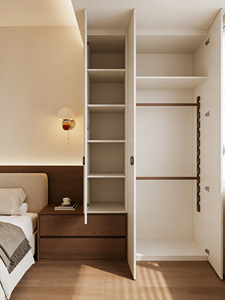 Conception de placard compacte et optimisée pour l'espace avec utilisation des coins et suspension multi-niveaux pour appartements et chambres compactes - Product Image 2