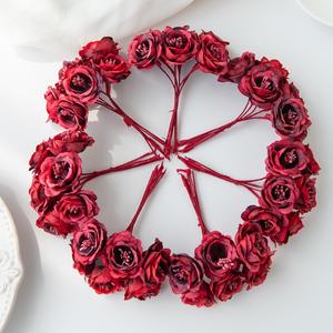 Elegante ramo de rosas artificiales DIY artesanía floral materiales para decoración del hogar boda fotomatón pastel soporte carro decoraciones - Product Image 3