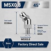 Buse de graissage en acier inoxydable SS304 M10 droite moulée haute pression pour excavatrice, camion, machine, lubrification OEM, raccord Zerk, buse de pistolet