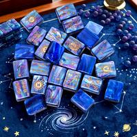 Série Ciel Étoilé Mahjong Américain Sept Couleurs Disponibles Acrylique Épais Haute Transparence Ensemble Complet de 166 Tuiles de Mahjong