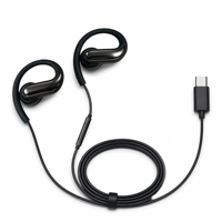 Nouveaux écouteurs intra-auriculaires ouverts de style moderne, filaires Type-C, avec crochet d'oreille, étanches IPX0, câble de 1,2 m, écouteurs sportifs pour la course à pied