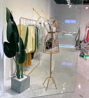 Tienda de ropa Moda Dama Vestido de exhibición Forma Torso Modelo Mujeres Parte superior del cuerpo Alambre de metal hueco Medio cuerpo Maniquí femenino