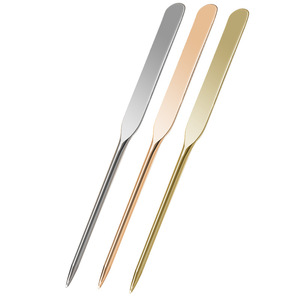 Stainless Steel Makeup Spatula Foundation Scraper Dual End Cosmetic Cream Tool for Nail Face Beauty - Product Image 2