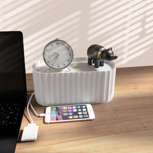 Organizador de Cables de plástico, <span class=keywords><strong>caja</strong></span> de empalme de gestión de tapa de alimentación de almacenamiento, enrutador, <span class=keywords><strong>caja</strong></span> de almacenamiento de enchufe de acabado - Product Image 6