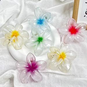 زهرة بيضة ملونة جديدة عبر الحدود ، إكسسوارات شعر عالية القيمة من الجانب ، مشبك قرش برأس خلفي ، إكسسوارات شعر للفتيات البسيطات - Product Image 4