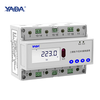 Medidor de Energía Digital Trifásico YADA DTSD3366D-J para Estación de Carga de CA, Interfaz RS485, Protocolo Modbus, Pantalla LCD, Montaje en Riel DIN