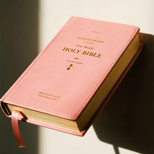 주문을 받아서 만들어진 인쇄 고전 영어 성경 책 Pu 가죽 완벽한 바인딩 프랑스어 버전 kjv 기독교 핑크 KJV 책 - Product Image 2