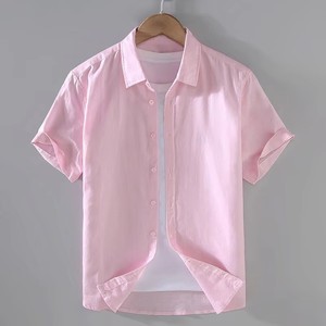 QFZ3026-Nueva camisa de hombre de manga larga, informal, estilo <span class=keywords><strong>japon</strong></span>és, versátil, de color sólido y sencilla - Product Image 2