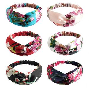 Vente en gros de bandeaux élastiques pour femmes, style bohème vintage, colorés, à nœud torsadé, style parent-enfant - Product Image 1
