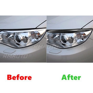 1 par de cubiertas de fibra de carbono real para faros delanteros de coche, para Subaru Impreza 4-6 2004 2005 2006 2007 2008 2009 - Product Image 4