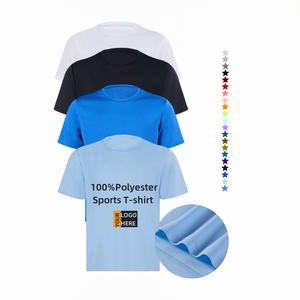 TKAN190 venta al por mayor deporte gimnasio 100% poliéster hombres camiseta Slim Fit tejido deportivo estampado malla transpirable alta calidad logotipo personalizado - Product Image 1