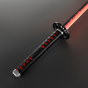 <span class=keywords><strong>ดาบ</strong></span>ไลท์เซเบอร์ LGTRed สีดำ รุ่น Katana RGB / Neopixel <span class=keywords><strong>ด้าม</strong></span>โลหะสไตล์ซามูไร เสียงสวิงนุ่มนวล <span class=keywords><strong>ดาบ</strong></span>เลเซอร์สำหรับคอสเพลย์และการต่อสู้ - Product Image 1
