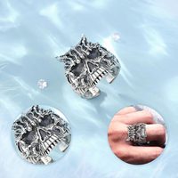 Changda gros 925 argent Sterling viking gothique punk vampire lucifer signe santa crâne anneau pour hommes