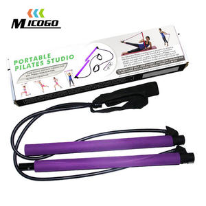 Portatile per Total Body Kit di allenamento Yoga <span class=keywords><strong>Pilates</strong></span> Bar e fascia di resistenza con passante per piede in EVA per uso casalingo in palestra - Product Image 3