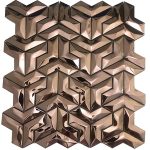 Carreaux muraux modernes 10mm 3D Feuille imprimée en PVC Carreau <span class=keywords><strong>de</strong></span> mosaïque en forme <span class=keywords><strong>de</strong></span> diamant KTV Bar Club TV Mur <span class=keywords><strong>Fond</strong></span> doré - Product Image 4