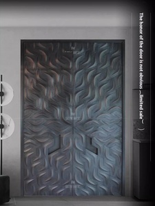 Copper <strong>Back</strong> Panel Cast Aluminum Front <strong>Door</strong> Exterior Opening Push and Pull <strong>Door</strong> - Product Image 2