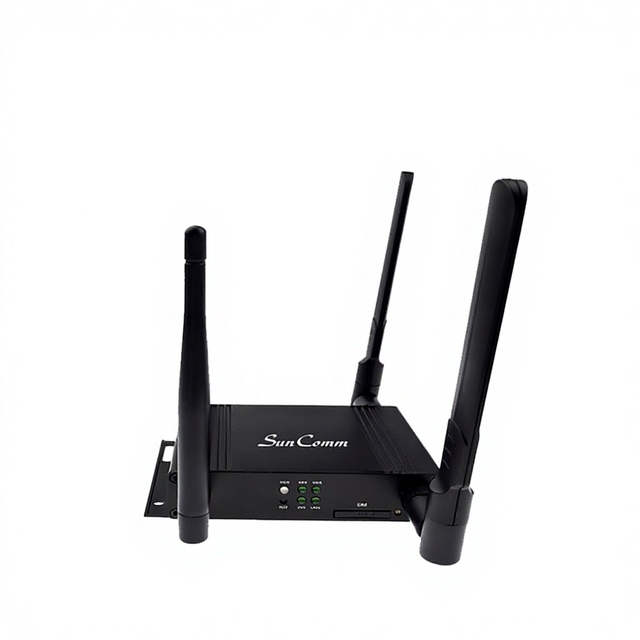SunComm SC-9410-4GG Industrial Mobile WiFi Router with GPS for Cars IP 4G/5G & 3G/GSM Networks up to 300Mbps DIN Rail Mount