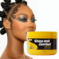 Gel Coiffant Hydratant Professionnel 8oz Brillance et Fixation Puissante Gel Cire Coiffante Tresses et Bordures