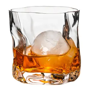 Verre à whisky torsadé chope à bière en forme japonaise tasse à boisson froide créative ménage verre à cristal clair tasse à eau