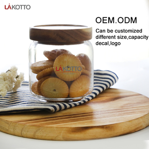 Frascos de Vidrio de Borosilicato de Alta Calidad para Almacenamiento de Alimentos, Frascos Cuadrados y Redondos con Tapas de Madera de Bambú, Venta al por Mayor - Product Image 5