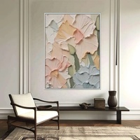 Peinture à l'huile florale sur toile, art mural floral texturé 3D, grande peinture abstraite faite à la main sans cadre, décoration moderne pour salon, cadeau