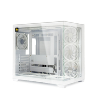 Boîtier PC Manmu ATX pour jeux, boîtiers blancs MATX, tour moyenne pour joueurs, boîtier de bureau micro, châssis de boîtier d'ordinateur en verre trempé