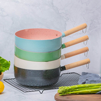 Pot à lait japonais en aluminium de haute qualité de 18cm 20cm 22cm sans couvercle de pot Casseroles colorées antiadhésives Casseroles à neige Pot japonais