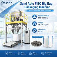Machine d'emballage semi-automatique pour sacs jumbo FIBC, machine de remplissage et d'emballage de sacs de 500 à 2000 kg pour graines de tournesol, céréales et matériaux en vrac