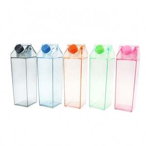 Wholesale 500Ml BPA Free Acrylic Plastic <b>Clear</b> Carton Transparent Milk <b>Water</b> <b>Bottle</b> - Product Image 1