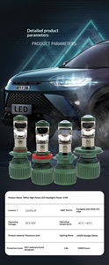 ไฟโปรเจคเตอร์ LED คุณภาพสูง <span class=keywords><strong>T8</strong></span> <span class=keywords><strong>Plus</strong></span> H11 แบบลำแสงคู่สำหรับรถยนต์ 24V 9005 เลนส์เลเซอร์ ไฟหน้า 6500K ชิป LED Hilux VW รุ่นใหม่ - Product Image 6