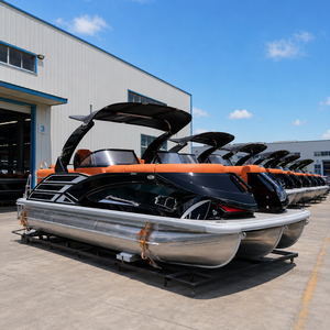 Bateau ponton en aluminium de 22 pieds, 12 places, prêt pour deux moteurs, 3 tubes, puissance maximale 250 CV, homologué CE pour les excursions sur lac et utilisation en flotte de taxis nautiques - Product Image 2