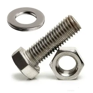 Factory stock Custom M3 M5 M6 M8 M10 M12 M16 Stainless steel A2 A4 DIN931 Partial Half Thread Hex Bolt And Nut And Washer
