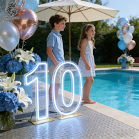 Lumière néon LED en acrylique de 3 pieds, chiffres/lettres personnalisés, pour les fêtes d'anniversaire de bébé, les bureaux, les magasins, la décoration