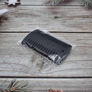 Custom Logo Handmade Double Wide Tooth Pocket Comb Black Peach Wooden Comb for Bathroom - Product Image 6